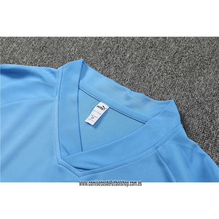 Chandal del Manchester City 22-23 Manga Corta Azul - Pantalon Corto